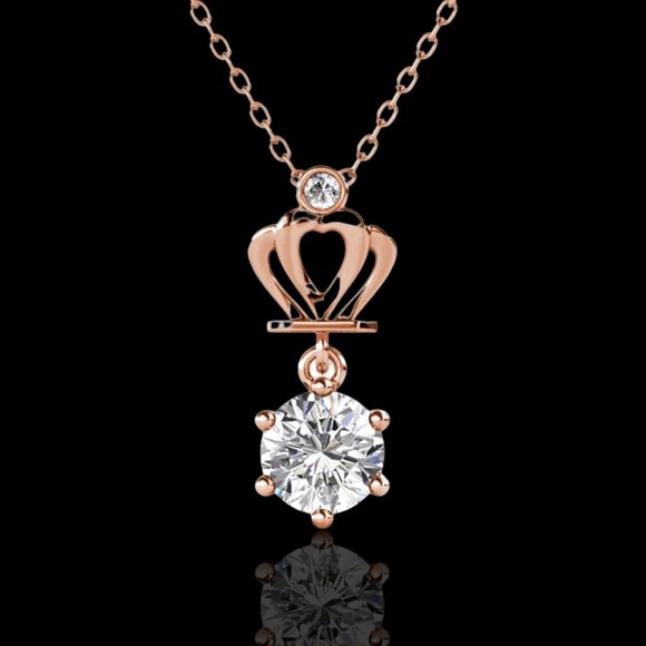 Certified 1ct. t.w. Diamond Crown Necklace - Picture 4 of 16